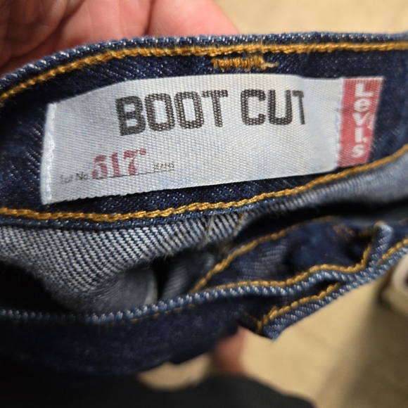NWT Mens Levis 517 Boot cut 44x30 dark denim jeans - Picture 6 of 8